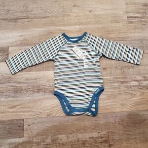 Place 12 month long sleeve striped onesie